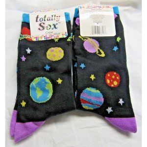 1 Pair Space Crew Socks Size 9-11 by totally Sox